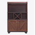 thumbnail image 5 of 24/7 Shop At Home Drvo Multi-Storage Buffet Sideboard Credenza, Vintage Walnut, 5 of 5
