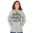 thumbnail image 4 of Normal People Scare Me Tales Horror Zip Up Hoodie Men's Women's Brisco Brands M, 4 of 6