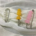 thumbnail image 3 of relayinert Épingles en Métal avec la Perle Simulée Appropriée pour Diverses Occasions Exquise Broche de Perle Simulée Couleur de Cire de Miel, 3 of 6