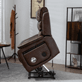 thumbnail image 3 of JUUXO Lay Flat Recliner Lift Chair with Wireless Charger, Cup Holder and Lumbar Pillow - Heated Massage Power Lift Chair for Big and Tall, 3 of 10