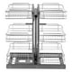 thumbnail image 1 of VEVOR Organizador de Esquinas Ciegas, Organizador de Gabinete de Cocina de 3 Niveles y 6 Estantes, de Acero al Carbono Cromado, Compatible con Apertura Izquierda y Derecha, 605 x 455 x 630 mm, Plata, 1 of 9