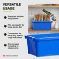 thumbnail image 5 of Nova Products 11 Gallons (41L) Tall Recycling Bin - Durable Plastic Waste Basket for Indoor/Outdoor Use, Space-Saving Design, Ideal for Recycling, Office, Kitchen, Garage - (Made in Canada), 5 of 5