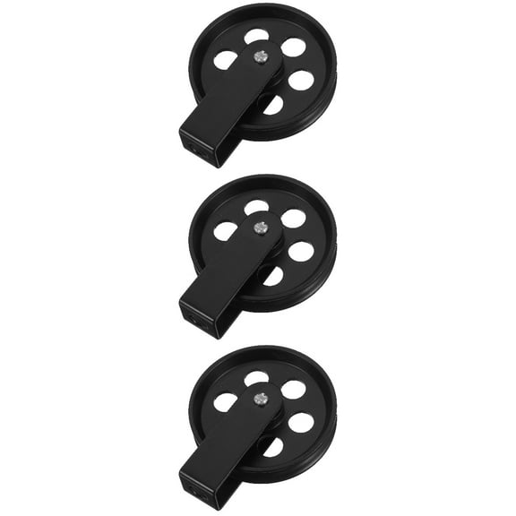 MERRYHAPY 3-Piece Black Wall Mount Lighting Pulley Set with Wire Length Adjustment for Pendant Lamps