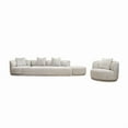 thumbnail image 6 of Pasargad Home Amalfi Fabric Living Room 4 Pieces Sofa Set, Warm Grey, 6 of 14
