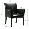thumbnail image 3 of Costway Executive PU Leather Guest Chair Reception Side Arm Chair Upholstered, 3 of 9