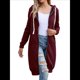 thumbnail image 1 of Sudadera con Capucha y Cremallera para Mujer, Chaqueta Informal de Larga para Otoño, Chaquetas Largas de Otoño con Bolsillos, Túnica Vino Tinto S, 1 of 9
