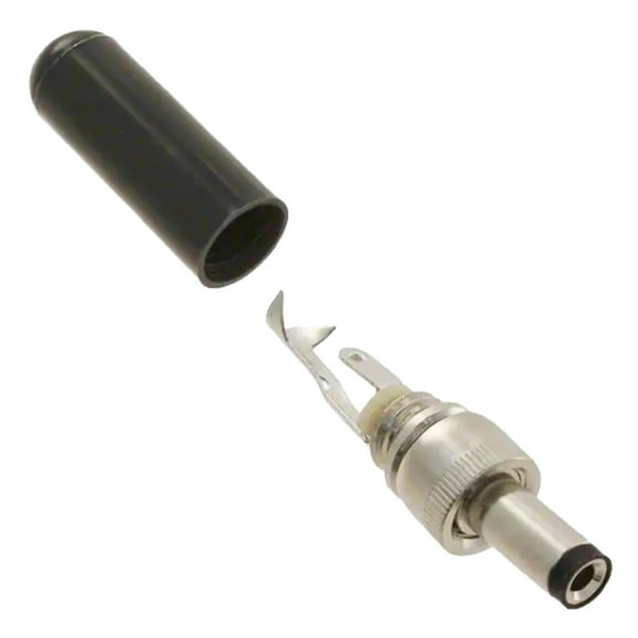 Pack of 5 761K Power Barrel Connector Plug 2.50mm ID (0.098), 5.50mm OD (0.217) Free Hanging (In-Line)