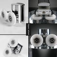 thumbnail image 3 of Ensemble de 4 Roulettes de Porte de Douche Double 23mm pour Porte de Douche Coulissante, 3 of 5