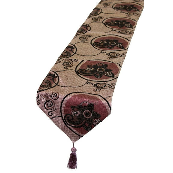 Luxurious Tivoli Flock Vintage Collection 13" X 70" Table Runner