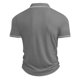 thumbnail image 4 of Blusa y camisa de manga corta con cuello vuelto para hombre, de 3 botones y solapa. Camisa informal de manga corta con solapa para hombre., 4 of 7