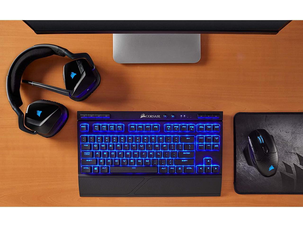 Corsair Mechanical Gaming Keyboard, backlit Blue Cherry MX Red - Quiet & Linear - Walmart.com