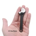 thumbnail image 1 of 2.5/4-Inch Monkey Wrench Universal Steel Mini Wrenches Portable Tool Short Shank Shifting Spanner Plumbing Key Ring Hand Tools black 4in, 1 of 6