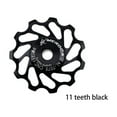 thumbnail image 4 of Guardoinrt Wear-resistant Rear Derailleur Ceramic Bearing Wheel Positive/Negative Tooth Guide Mountain Road Bike Parts Black 11T 1Set, 4 of 6