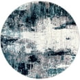 thumbnail image 3 of Mark&Day Area Rugs, 5ft Round Dole Modern Abstract Marble Aqua/Navy Round Area Rug, Blue Grey White Marble Swirl Carpet for Living Room, Bedroom or Kitchen (5'3" Round), 3 of 10