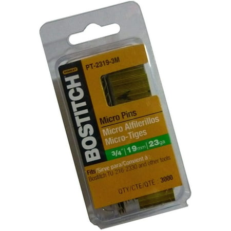 

Bostitch - Pin Nails 23 Ga Headless Pin 3/4In 3000/Box: 688-Pt-2319-3M - 23 ga headless pin 3/4in 3000/box