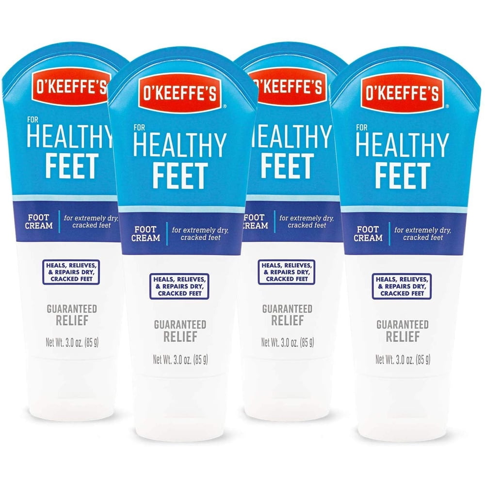 O'Keeffe's Healthy Feet Foot Cream, 3 ounce Tube, (Pack of 4) Walmart