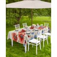 thumbnail image 4 of Hokiten Outdoor Tablecloths with Umbrella Hole & Zipper, Independence Day Rectangle Tablecloth 52x70 Inch, Vintage Red Blue Botanical Floral Waterproof Table Cloth, Patio/Pool/Picnic Table Covers, 4 of 7