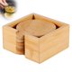 thumbnail image 3 of Advancent 6 posavasos de bambú con caja de almacenamiento de resistente al calor posavasos antideslizantes para bebidas posavasos redondos de Mostrada Advancent HA013123-00, 3 of 6
