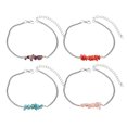 thumbnail image 1 of Tobillera de playa con piedras de colores para niñas Tobillera de playa con estilo Joyería Tobillera Talla ajustable, 1 of 5