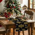thumbnail image 4 of Winter Christmas Snowflake on Black Table Runner 13x60in Non-Slip Cotton Linen Table Runners, Geometric Pattern Dresser Scarves TableRunner for Dinner Kitchen Dining Wedding Party, 4 of 9