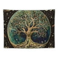 thumbnail image 5 of Shiartex Moon Phase Tree of Life Tapestry Nature Flower Plant Butterfly Tapestries Boho Mandala Spiritual Tapestry Aesthetic Wall Hanging for Home Decor Bedroom Living Room Dorm Decor  40x60inch, 5 of 6