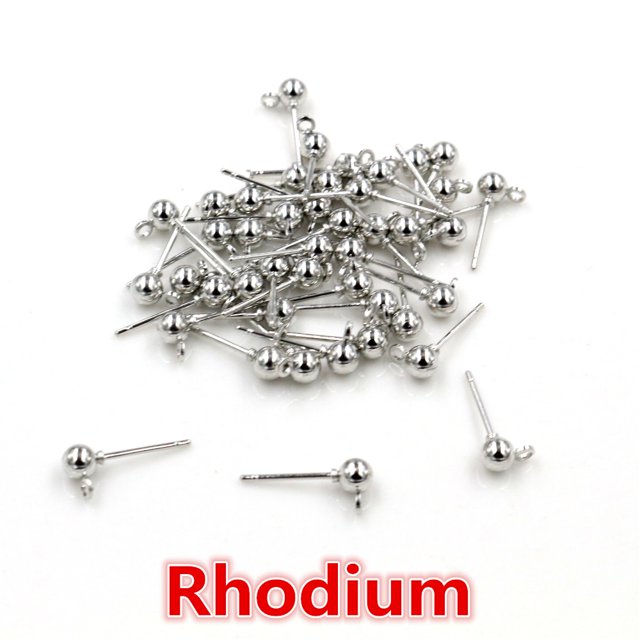 50 unids/lote 3/4/5mm 6 colores Pin hallazgos Stud pendiente pines básicos tapones conector para DIY fabricación de joyas accesorios suministros Tan Jianjun unisex
