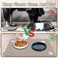 thumbnail image 3 of Dog Food Mat Absorbent Dog Mat for Food and Water Bowl with Waterproof Rubber Backing, No Stains Quick Dry Cat Dog Water Dispenser Mat,Dog Feeding Mats for Messy Drinkers 18×30", 3 of 4