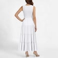 thumbnail image 4 of GUACER Maxi Dresses for Women Smocked Sleeveless Tiered Long Summer Dress Casual Flowy A-Line Beach Vacation Boho Outfits, 4 of 7