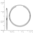 thumbnail image 2 of Auriga Fine Jewelry 14K White Gold Endless 2mm Hoop Earrings for Women (L-30mm, W-30mm), 2 of 5
