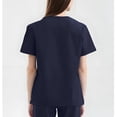 thumbnail image 4 of Women's Uniform Set - V-Neck Scrub Top & Straight Leg Scrub Pants with Multi-Pocket, Yoga Waistband, 4-Way Stretch,Navy XL, 4 of 4