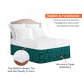 thumbnail image 2 of SGI Bedding 09 Inch Multi Ruffled Bed Skirt | Microfiber Bed Skirt | Fade Resistant, Wrinkle Free, Anti-static, Decorative, Extra Storage Space, Clutter-Free | Twin, Teal, 2 of 8