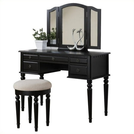 Poundex Bobkona Vanity Set with Mirror