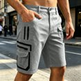 thumbnail image 2 of ZHOGXU Mens Shorts Versatile Loose Fit Zipper Breathable With Pocket Comfortable Everyday Wear, 2 of 7