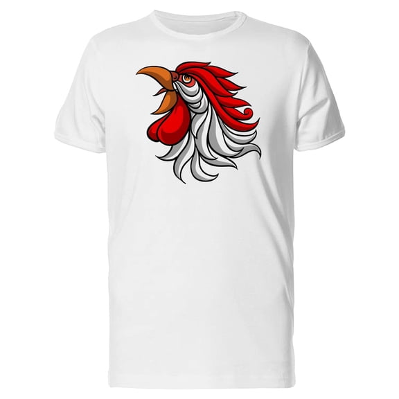 Big White Rooster Head Tee Men's -Image by Shutterstock
