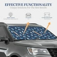 thumbnail image 3 of Kdxio Sea Sharks Print 2-Piece Sun Shade Front Windshield - Foldable Car Front Window Sunshades For Most Sedans Suv Truck, 3 of 6