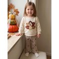 thumbnail image 3 of Cjfdfy Toddler Baby Boy Girl Thanksgiving Outfit Turkey Football Embroidery Long Sleeve Pullover Plaid Flare Pants Little Baby Cute My First Thanksgiving Fall Winter Outfit 6M-4Y, 3 of 9