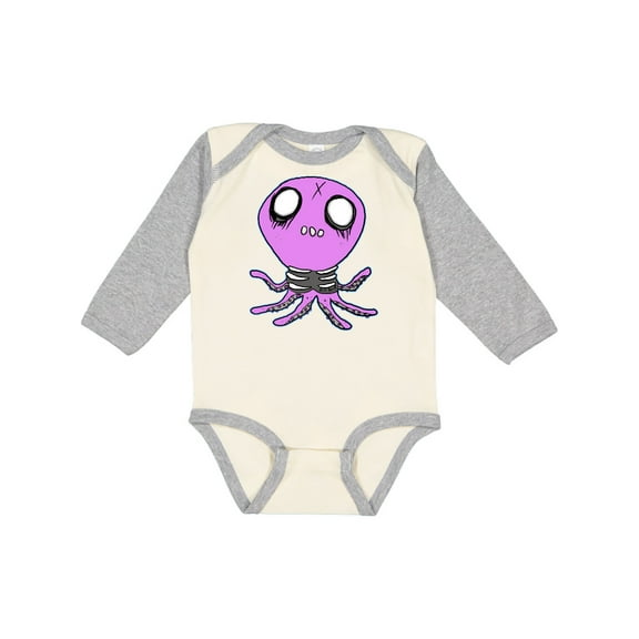 Inktastic Death Metal Octopus Boys or Girls Long Sleeve Baby Bodysuit