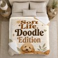 thumbnail image 5 of Life Doodle Edition Goldendoodle, Playful Pet Portrait Pattern, Warm Flannel Blanket for Living Room and Bedroom, Dog Lovers Thanksgiving Gift, Pet Lover Home Decor, 5 of 9