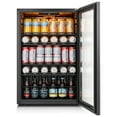 thumbnail image 3 of Ca'Lefort Beverage Refrigerator Cooler, 155-165 Can Freestanding Beverage Fridge,Mini fridge with Glass Door for Home/Bar/Office, 3 of 10