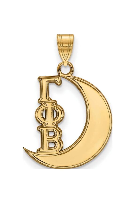 Ss/Gold Plated Sterling Silver With Gp Logoart Gamma Phi Beta Small Pendant (23 X 17) Made In United States gp035gpb