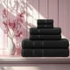 thumbnail image 4 of Juego de 6 Toallas de Microfibra Suaves y Absorbentes Negro | Cuerpo, Manos y Facial | Kyuden Home KYUDEN HOME Classy, 4 of 4