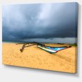 thumbnail image 2 of Beach with Dark Clouds above Ocean - Large Seashore Canvas Art Print, 2 of 4