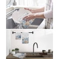 thumbnail image 5 of Blue Starfish Coastal Kitchen Dish Towels for Drying Dishes Set of 3, Eucalyptus Summer Nautical Shell Wooden Waffle Weave Microfiber Hand Tea Bathroom Towels Quick Dry & Absorbent Towel 15.7x23.6, 5 of 7