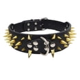 thumbnail image 2 of Collar para perro con afiladas de , collares de material cuero para perros, 2 pulgadas de ancho, para perros medianos y grandes S jinwen  collar de cachorro, 2 of 4