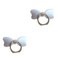 thumbnail image 2 of yingyy Chic Bow Ring Phone Ring Holder Stand Mobile Kickstand Desk Table Ring Stand Silver 2Set, 2 of 6