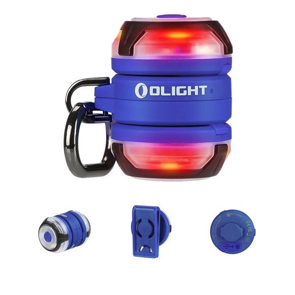 OLIGHT Gober 2 LED Safety Light with Clip, 6 Colours and 4 Modes Flashing Beacon, Rechargeable Dog Collar Light with Magnetic Base for