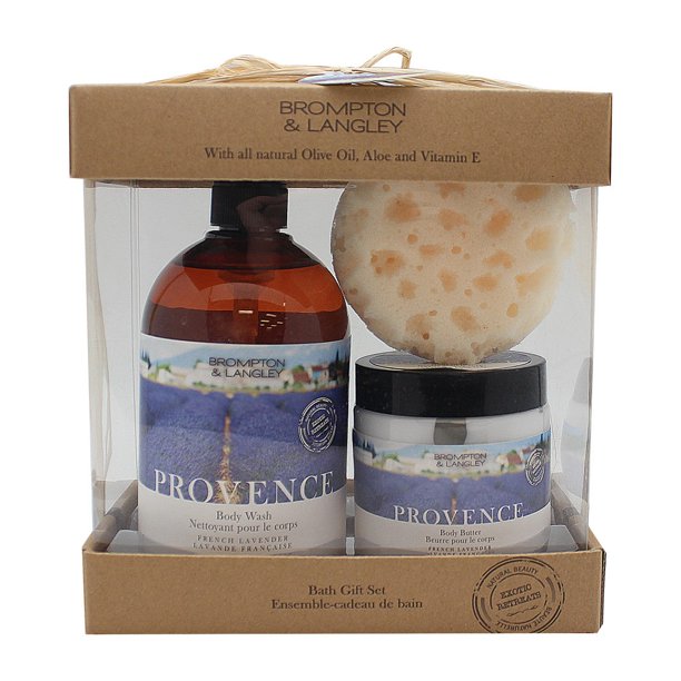 Brompton & Langley Exotic Retreats Bath Trio Shower Gel, Body Butter & Synthetic Sea Sponge