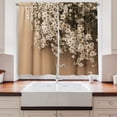 thumbnail image 2 of Ambesonne Neutral Kitchen Curtains, Top View of Chamomiles Art, 55"x30", Almond and Dark Eggshell, 2 of 3