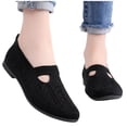 thumbnail image 6 of Wensltd Women Solid Color Breathable Knitted Ballet Flats Comfy Lightweight Round Toe Casual Walking Shoes, 6 of 7