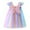a-Sky Blue16459, variant on FINALGANG Girls Dress Toddler Iridescent Tulle Dress With Butterfly Wing Patch Ruffle Short Sleeve Crewneck Flared Mini Dress For Party Dress Up